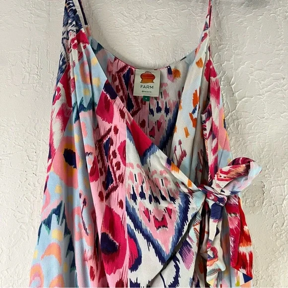 Farm Rio Crepe Boboikat Mini Wrap Mini Dress in Multi - Picture 6 of 13